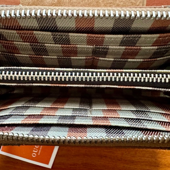 Oughton Paddock Wristlet Wallet Vintage Canvasn- NWT - Picture 6 of 9